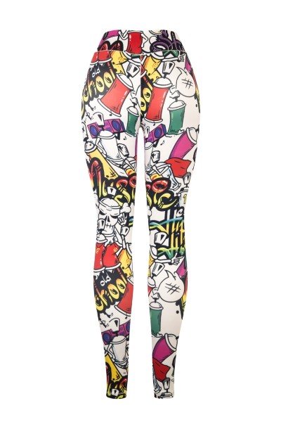 Malla Deportiva con Graffitis para mujer